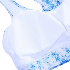 Soutien-gorge de sport pour femme grande taille, imprimé par sublimation personnalisée, avec logo frontal, design simple, maintien élevé, dos nageur - Product Image 5