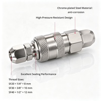 Pièces pneumatiques, connecteur mâle-femelle en acier au carbone SP10, compresseur d'air, raccord pneumatique 3 voies/2 voies, prise de type V, raccord pneumatique