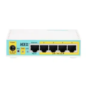 Mikro Tik hEX PoE lite Router Router mit PoE-Ports RB750UPr2 5x RJ45 100 Mbit/s 1x USB Fast Ethernet