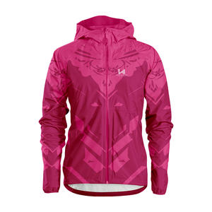 Chaqueta Cortavientos Informal Unisex con Capucha, Color Rosa Personalizado, de Alta Calidad, 100% Nailon Recubierto, Impermeable, Transpirable, con Cremallera, para Chicas - Product Image 1