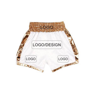 Nouveautés Short de Muay Thaï Satin 100% Polyester Logos personnalisés Short sublimé avec broderie personnalisée Short de Muay Thaï - Product Image 2