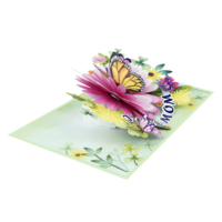 Tarjeta de felicitación de papel hecha a mano 3D Kiricard 'I Love Mom' Tarjeta emergente en vietnamita Nuevo diseño para la artesanía del Día de la madre
