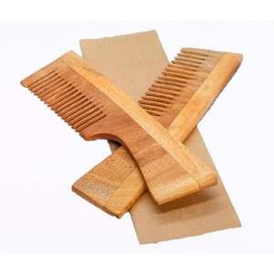 Peigne à cheveux traditionnel en bois de Neem, naturel, antibactérien, pour le soin et le coiffage des cheveux, pour la santé du cuir chevelu et l'entretien des cheveux - Product Image 1