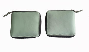 Portefeuille en cuir véritable à fermeture éclair courte et bloquant la RFID-ADORA Brand High Quality Durable - Product Image 2