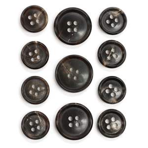 Boutons en corne de buffle naturelle de haute qualité, fabriqués à la main, avec une finition polie écologique pour la couture et les marques de mode - Product Image 2