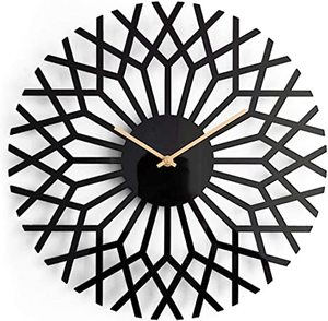 Vintage Selling Iron <b>Clock</b> <b>Wall</b> Art Hotel Home Office Bedroom Handmade <b>Decorative</b> Geometric Floral Design Luxury Metal <b>Wall</b> - Product Image 1