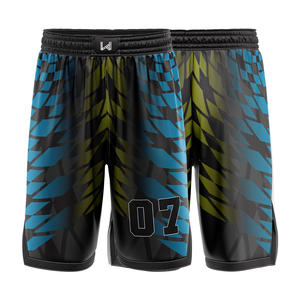 Shorts de basket-ball imprimés par transfert thermique personnalisés 100% polyester respirant grande taille antibactérien séchage rapide écologique unisexe - Product Image 4