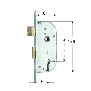 2-turn, <b>latch</b>-bolt <b>lock</b>. Shaped cylinder included. - Product Image 1