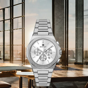 Élégante montre à quartz dorée rehaussée d'un boîtier de 42.5mm en acier inoxydable - Product Image 1