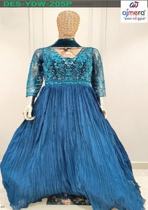 Vestido de Novia Ajmera Moderno, Bordado, Largo hasta el Suelo, Cuello Alto, Manga Larga, Ecológico, de Secado Rápido, con Estampado Floral y Cintura Natural - Product Image 4