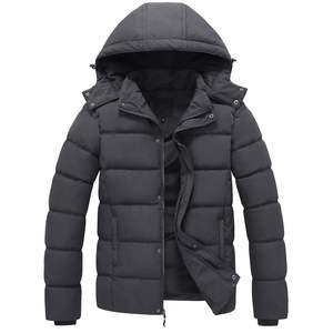 <b>Men</b> Casual Puffer <b>Jacket</b> Hooded Quilted Varsity <b>Baseball</b> <b>Jacket</b> Cotton Blend Letterman <b>Jackets</b> Custom Make Your Own logo - Product Image 2