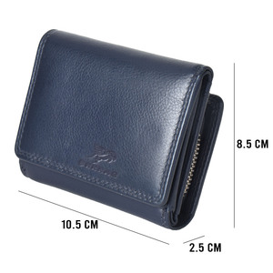 <b>Genuine</b> <b>Leather</b> Women Tri-Fold <b>Wallet</b> - Product Image 3