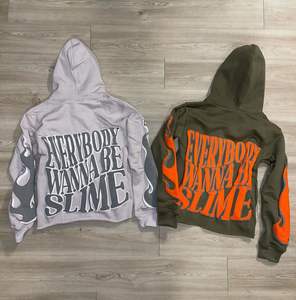 Sudaderas térmicas con hombros caídos y logotipo personalizado para hombre de alta calidad, jersey de gran tamaño, Sudadera con capucha de felpa francesa de peso pesado para hombre - Product Image 3