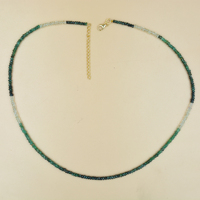 Joyería fina plata esterlina 925 corte Multi Esmeralda Gro COLLAR COLGANTE de piedras preciosas