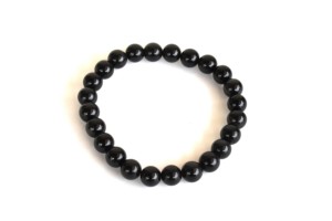 Wholesale Selling Black Color <b>Rainbow</b> Black Obsidian Hand Polished 8mm Healing <b>Bracelet</b> For Meditation Jewelry - Product Image 3
