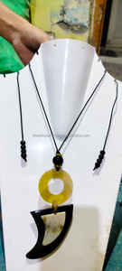 Belle conception personnalisable taille corne de buffle collier perles perles corne boucles d'oreilles Style classique vente chaude articles dernière conception - Product Image 4