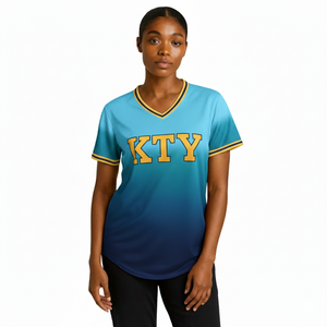 Nouveau maillot de sport pour femmes KTY Greek Life Apparel, deux tons, avec lettres personnalisées, t-shirt athlétique, chemises de campus pour femmes - Product Image 6