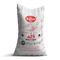 Sel de table égyptien blanc Yamy 25 kg, poudre raffinée, pureté 99%, additifs naturels, durée de conservation de 2 ans, emballage en vrac/sachet/sac