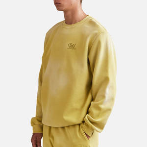 Vêtements sur mesure pour hommes sweat-shirt délavé et délavé au soleil pullover basics sweat-shirt délavé et délavé pour hommes - Product Image 2