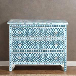 Classic Bone Inlay <b>3</b> <b>Drawers</b> For Antique Home Decor Designer Bone Inlay <b>Drawers</b> For Interior Styling - Product Image 3