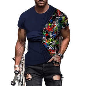 Vente en gros de haute qualité 100% coton hommes lourds sérigraphie manches courtes épaule tombante logo personnalisé t-shirt de l'usine - Product Image 5