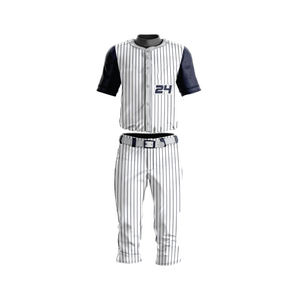 Vente en gros d'uniformes de softball pour enfants et adultes, uniforme de baseball respirant de haute qualité, maillot Hip Hop sans manches à boutons complets - Product Image 4