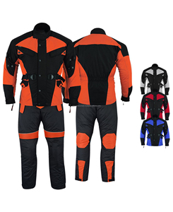 Traje de Motociclismo para Hombre, Premium, Rojo y Negro, Manga Larga, Transpirable, con Protección contra Pinchazos, Diseño Sólido, 280 g - Product Image 1