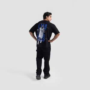 เสื้อยืด Limitless Drive สีดำ ผ้าเจอร์ซีย์เนื้อหนัก ปักลายแบบกำหนดเอง พิมพ์ลายกราฟิกแบบอัดแน่น หมายเลขรุ่น Ins 240 กรัม ผ้า 180 กรัม - Product Image 3