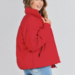 Women's Insulated Puffer Jacket Hooded Warm Soft Lightweight Breathable Plain Dyed <b>Cotton</b> Waterproof Windproof Outdoor Fashion - Product Image 3