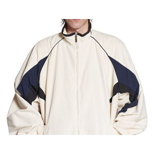 Conjunto de Dos Piezas de Chándal Cortavientos con Capucha de Poliéster/Algodón Personalizado con Cierre de Cremallera para Hombre - Product Image 6