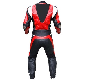 Traje de carreras de coches de motocicleta unisex, traje de cuero de vaca genuino de diseño personalizado de talla grande, traje de carreras de dos piezas para moto cruzada - Product Image 2