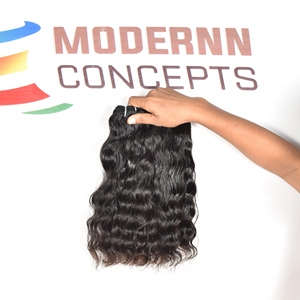 100% Cutícula alineada Raw ninguno derramamiento Cabello virgen Sin procesar Paquetes de ondas profundas Color negro Cabello humano vietnamita ondulado - Product Image 3