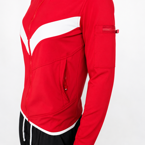 Chaqueta Deportiva Personalizada para Equipos, con Capucha Roja, Cierre Completo, Spandex/Poliéster, Diseño con Bloques de Color, Tallas hasta XXXXL - Product Image 4