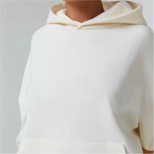 Chándal de dos piezas de gran tamaño con capucha sólida para mujer, ropa informal de entrenamiento y jogging - Product Image 5