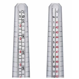 Outil de mesure de taille de bague, tailles de bague américaines et européennes, bâton de mesure de doigt en aluminium à rainures, mesureur de taille de bijoutier, tailles 1-15, 41-76 - Product Image 3