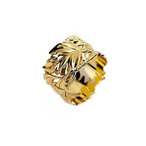 Laiton Solide Métal Conception Irrégulière Rond De Serviette À La Main Style Unique Vaisselle Décoratif Royal Rond De Serviette - Product Image 2