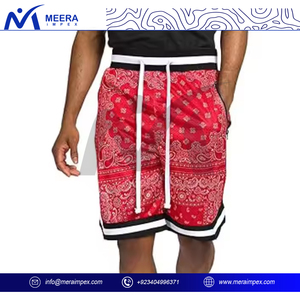 High Street Men's Double-<b>Layered</b> Mesh Shorts High Quality 100% Polyester Sublimation Print Painted Heavyweight Thick Summer - Product Image 3