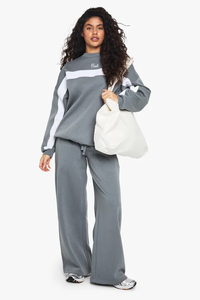 Pantalones de chándal grises de calidad superior para mujer, pantalones de chándal de algodón 100% para mujer - Product Image 5