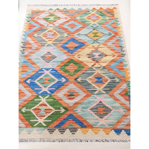 Alfombra Kilim de Maimana, Afganistán, 147 x 99 cm, Alfombras y Juegos de Alfombras - Product Image 4