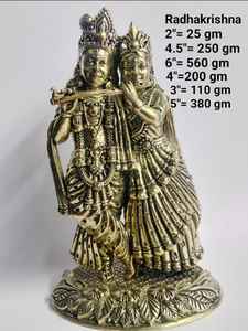 Elegante estatua de Krishna de latón hecha a mano, dios hindú, ídolo, figurita decorativa espiritual, venta al por mayor, hogar, templo, oficina, bendición - Product Image 5