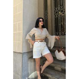 <b>Elastic</b> Waist Shorts 236 - Off white - Product Image 1