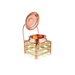 Service de traiteur au design exclusif Cuisine à domicile Service de traiteur Vaisselle Présentoir en métal Finition antique Réchaud - Product Image 5