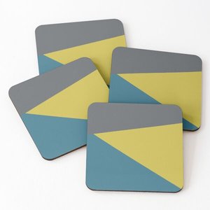 Handmade Anti Skid Wood Over Printed Tea Serving Coasters 4 Pieces Set <b>Kitchen</b> <b>Accessories</b> Coasters Resin - Product Image 2