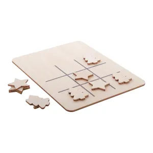 Jeu de Tic-Tac-Toe en Bois Écologique TixTax – Nouveauté pour Fêtes et Articles Promotionnels - Product Image 1