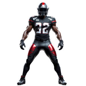 Camiseta de fútbol americano personalizable con mangas cortas transpirables, uniforme sublimado con nombre de equipo personalizado, opciones de talla grande - Product Image 6