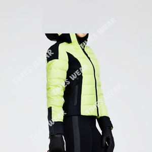 Vestes à bulles d'hiver de haute qualité avec logo personnalisé pour femmes Veste bouffante d'extérieur à la mode pour femmes Lettre en coton, laine, nylon et élasthanne - Product Image 6