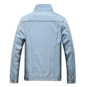 Chaqueta de Mezclilla para Hombre, Nueva Colección 2022, Color Sólido, Estilo Urbano Informal - Product Image 3