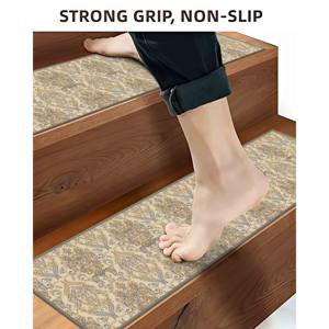 Alfombras Beige y Grises, Alfombra con Diseño Kilim, Alfombra Estampada, Alfombra Delgada No Tejida - Product Image 2