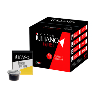 Café Iuliano Espresso Gran Aroma Napoli 50 Capsules Compatibles Grains de Café Torréfiés - Product Image 3