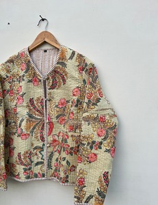 Patchwork Chaquetas Acolchadas Algodón Floral Estilo Bohemio Otoño Invierno Chaqueta - Product Image 6